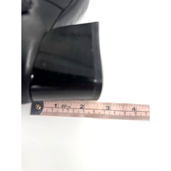 Louis Vuitton Calfskin Bliss Ankle Boots Black Chunky Monogram Block Heel 34 US4 - Picture 7 of 7